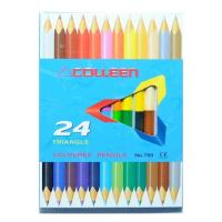 ราคา COLLEEN สีไม้ คอลลีน 2 หัว มี 12 แท่ง 24 สี ตัวด้ามสามเหลี่ยม (21015802492)