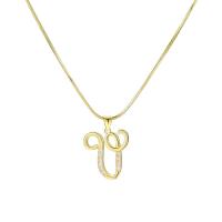 ราคา สร้อยคอตัวอักษรทองคำ17กม 18K สำหรับผู้หญิงเครื่องประดับโชคเกอร์ลดอาการแพ้ในเพชรสังเคราะห์ (20682550664)