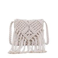 ราคา กระเป๋าคนส่งเอกสานสตรีสะพายไหล่หนังลายพับฝ้ายลินินพู่ (19296984693)
