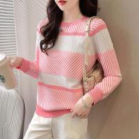 ราคา LUCKIN STORE เสื้อกันหนาวผู้หญิงฤดูหนาวเสื้อกันหนาวผู้หญิงแขนยาวลายเกาหลีสีตัดกันด้านบนใหม่ดึงเสื้อกันหนาวเกาหลี (16920219408)