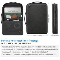 ราคา Laptop Shoulder Bag for 14 Macbook 16 MacBook Pro M3 M2 M1 15 MacBook Air13 3 Pro Padded Carrying Case for 12 9inch ipad Black (21201605209)