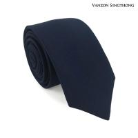ราคา เนคไทสีฟ้า เนคไทสีน้ำเงิน เนคไททรงสลิมสีกรมท่า ผ้าไม่มันเงา By Vanzon Singthong (16412319322)