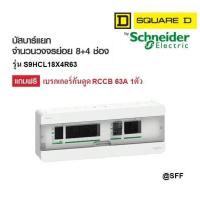 Schneider Square D Classic+ ตู้คอนซูมเมอร์ยูนิต บัสบาร์แยกแบบปลั๊กออน ขนาด 8+4 ช่อง รุ่น S9HCL18X4R63