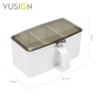 ราคา Vusign กล่องเครื่องปรุง 3 ช่อง กล่องใส่เครื่องปรุงรส ที่ใส่เครื่องปรุง ทำความสะอาดง่าย ฝาปิดโปร่งใส Seasoning Box (19591982435)