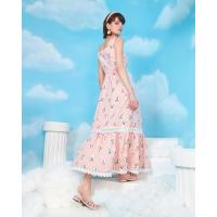 ราคา Wila Zoosphere Maxi Dress เดรสยาว แขนกุด สีพีช พิมพ์ลาย แต่งลูกไม้ (18712134153)