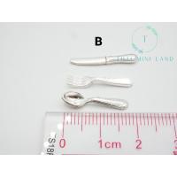 ราคา เซ็ตช้อนจิ๋ว 3 ชิ้น ช้อนจิ๋ว ส้อมจิ๋ว มีดจิ๋ว ช้อน ส้อม มีด ของจิ๋ว Dollhouse (17445079196)