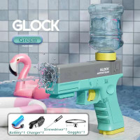 ราคา ปืนฉีดน้ําไฟฟ้า ปืนฉีดน้ำแรง ยิงไกล ปืนฉีดน้ำเด็กสงกรานต์ พร้อมคลิปกระสุน มีม2สีให้เลือก แบตเตอรี่แบบชาร์จไฟได้ (18461863590)