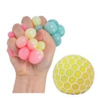 ราคา บอลบีบตาข่าย ลูกใหญ่ สีพาสเทล สีกากเพชร สีเดียว บอลบีบทะลัก ของเล่นคลายเคลียด สกุชชี่ (19916373856)