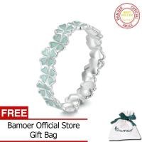 ราคา BAMOER 925เงินสเตอร์ลิงแหวนใบโคลเวอร์สี่ใบมิ้นท์สีเขียวแหวนเครื่องประดับเถาวัลย์ของขวัญสำหรับผู้หญิง BSR500งานปาร์ตี้ (20478728177)