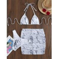 ราคา ชุดว่ายน้ำผู้หญิง3ชิ้นลายหินอ่อนชุดบิกินี่ใหม่ (18156890319)