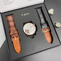ราคา watch house NEW นาฬิกา TOMI แบรนด์แท้100 เข็มเล็กเดินออโต้ สายใส่ง่าย มีสาย2สีใน1เซ็ต สวมใส่สบาย กันน้ำ 100 เปอร์เซ็น ขนาดหน้าปัด 38 mm (16193294203)