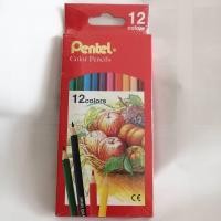 ราคา pentel สีไม้ 12สี สำหรับ กิจกรรม วาดรูป ระบายสี (10721953799)