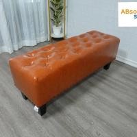 ราคา เก้าอี้สตูลแบบยาว120cm ใส่ขาไม้สีโอ๊ค หุ้มด้วยหนังPU (21048756167)