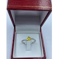 ราคา แหวนบุษราคัม เงินแท้ 925 เคลือบทองคำขาว (6609098605)