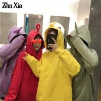 ราคา Zhu Xia เทเลทับบี้ Teletubbies เสื้อกันหนาวผู้หญิงขนแกะหนาเสื้อหลวม เทเลทับบี้ (15507709701)