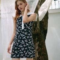 ราคา Parachuteshop POLLEN dress เดรสปกกะลาสี ผ้านุ่มนิ่มพิมพ์ลายดอกไม้ กระดุมหัวใจน่ารัก (20014706933)