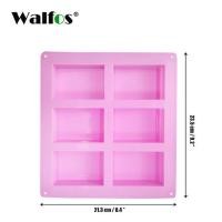 ราคา WALFOS ซิลิโคนแม่พิมพ์สำหรับการทำสบู่แม่พิมพ์สี่เหลี่ยมผืนผ้า DIY แฮนด์เมดสบู่รูปแบบถาดแม่พิมพ์ (5448720741)
