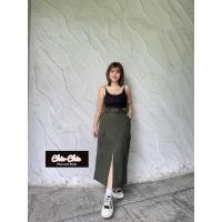 ราคา กระโปรงยาวผ่าหน้า กระเป๋าคาร์โก้2 ข้าง ทรงสวย (19960224982)