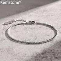 ราคา Kemstone แผ่นสร้อยทองคำขาวงูเหล็กกล้าไร้สนิมสำหรับผู้ชายโซ่ข้อมือเครื่องประดับโซ่แบบบาง (20052664477)