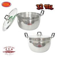 ราคา หม้อข้าวตราจระเข้ หม้อข้าวอลูมิเนียม หม้อหูดำ หม้อข้าว หม้อ อลูมิเนียม เกรด AAA ตราจระเข้ ขนาด 16 45 ซม (16388458564)