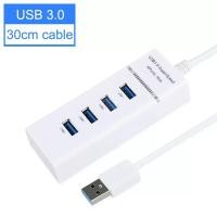 ราคา 4พอร์ต2 0 USB 3 0 HUB Splitter ความเร็วสูง Splitter อะแดปเตอร์ USB Expander สำหรับเดสก์ท็อปพีซีแล็ปท็อป USB HUB (21170798003)