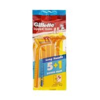 ราคา Gillette Super Thin II มีดโกนหนวด ด้ามเหลือง รุ่นซูเปอร์ธินทู แพ็ค 2 ด้าม และ แพ็ค 5 1 ด้าม (17967768323)