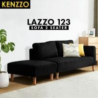 ราคา สินค้าพร้อมส่ง KENZZO LAZZO 123 Sofa โซฟา โซฟาแบบเก้าอี้ยาว คุณภาพดี แข็งแรง โซฟาพนักพิง แถมฟรีที่วางเท้าสตูล หมอน2ใบ (3680120914)