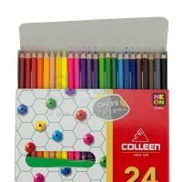 ราคา Colleen 24 COLORED PENCILS สีไม้คลอลีน 24 สี 24 แท่ง สีไม้colleen 1ด้าม1สี NON TOXIC รูปทรงเหลี่ยม ดินสอสีไม้เหลาง่าย ภาพสีสวยสด สีคมชัด มีสีอ่อนไปถึงสีเข้ม ตามจินตนาการ By DRD Pencils (445030627)