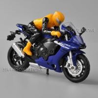 ราคา ของเล่นโมเดลรถมอเตอร์ไซค์ 1 18 Scale Diecast Yamaha YZF R1 Sport Bike Model With Rider Action Figure (6509280790)