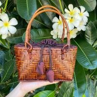 ราคา Bamboo bag กระเป๋าถือ กระเป๋าสาน กระเป๋าไม้ไผ่ สีกาแฟ SWEETYOU (8923985102)