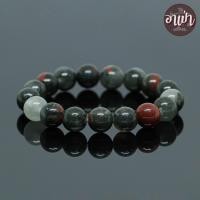 ราคา อาเป่า หินบลัดสโตน หินเลือด Bloodstone ขนาด 12 มิล คัดหิน หินปรับสมดุลร่างกาย กำไลหินสี กำไลหินนำโชค หินสีเขียว หินมงคล สร้อยข้อมือ (5437080161)