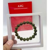 ราคา 100 Genuine Moldavite Round Beaded Bracelet genuine Moldavite tektite Natural Moldavite Bracelet from Czech Republic (20675029165)
