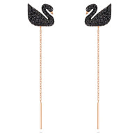 ราคา Swarovski Swarovski Signature Swan Black Swan ต่างหูเพชรสายS925 ต่างหูแฟชั่นสตรีเงินสเตอร์ลิงของขวัญวันเกิดวันวาเลนไทน์ (19893554493)