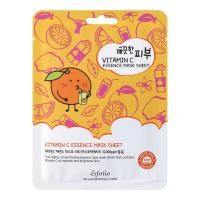 ราคา ESFOLIO เอสโฟลิโอ แผ่นมาส์กหน้า สูตรวิตามิน ซี Pure Skin Vitamin C Essence Mask Sheet 1 pc x 25 ml (20874833188)