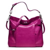 ราคา กระเป๋าสะพาย COACH แท้ รุ่นหรูจาก Shop หนังแท้ทั้งใบ สวยหรูมาก ใบใหญ่ มีสายยาว COACH 21224 MADISON LEATHER ISABELLE BAG Magenta (211490)
