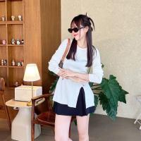 ราคา MesubShop เสื้อตัวยาว ผ้าไหมพรม แขนยาว ด้านหน้าแต่งแหวกข้างให้ ใส่แล้วพรางหุ่นม้าก ใส่เที่ยวคือน่าร้าก รุ่น กาหลง (21069406246)