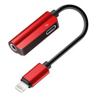 ราคา ROCK Lightning Metal Charge Audio Converter สายพ่วงสำหรับชาร์จไฟและเสียบหูฟังในเวลาเดียวกัน Lighting 3 5mm Lighting Lighting (11337369889)