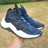 ราคา ส่งฟรี 8US 26cm 41 5eu รองเท้าTimberland Mens Madbury Hiker Leather Hiking Boots Blue Nubuck with Black (21014478904)