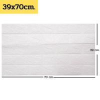 ราคา วอลเปเปอร์ติดผนัง 3 มิติ ขนาด 39x70 cm ลายกำแพงอิฐ สีขาว มีกาวในตัว สติ๊กเกอร์ติดผนัง3D (17712456490)