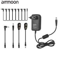 ราคา Ammoon Caline CP 07B Guitar Effects Power Supply Adapter DC 9V 1A พร้อม8 Way Daisy Chain Cable Reversed Polarity Cables สายคลิปแบตเตอรี่ (14992572069)