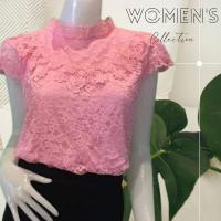 ราคา เสื้อลูกไม้แขนระบายน่ารัก เสื้อลูกไม้ทั้งตัว ผ้านิ่มใส่สบาย เสื้อลูกไม้แขนสั้น รอบอก 36 40 นิ้ว สีขาว 03 (16546360154)