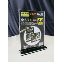 ราคา ป้ายอะคริลิค ป้ายพลาสติก ป้ายตั้งโต๊ะ ขนาดA4 A5 A6 รูปตัวT L Y แนวตั้ง นอน ฐานดำ ขาว โชว์สินค้าหน้าร้านสวยงาม โดดเด่น (8409000354)