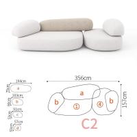 ราคา BUNISE Pebble Creative Fabric Sofa Random Combination Shaped Design 2024 Exclusive New BT101902 (20689411885)