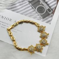 ราคา CSJ ฮ่องกงข้อมือ สร้อยข้อมือเต่า งานทองเหลือง 18K พลอยสีขาว (11054566954)
