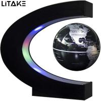 ราคา ลูกโลกลอยได้ด้วยแม่เหล็กไฟ LED สีรูปตัว C แบบลอยน้ำได้ดาวเคราะห์บอลลูกโลกสำหรับเป็นของขวัญสำนักงานบ้านตกแต่งโต๊ะ (19845302205)
