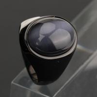 ราคา ทับทิมไพลิน Multicolor พลอยสีดำไทเทเนียมเหล็กขัดผู้ชายพังก์แฟชั่นเครื่องประดับแหวนนิ้ว (16102848594)