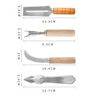 ราคา PG ชุดปอกสับปะรด ตัดตาสับปะรด Pineapple Peeler มีดเลาะตาสับปะรด สแตนเลส ที่ปอกสับปะรด มีดปอกเปลือก ด้ามจับไม้ ที่เลาะตาสับปะรด ที่จิกตาสับปะรด (20522651874)