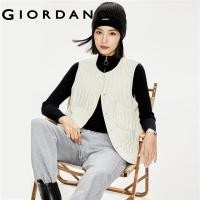 ราคา GIORDANO Women Jackets 100 Cotton Crewneck Button Closure Vests Reversible Simple Fashion Casual Warm Padded Vests 18373612 (20680731851)