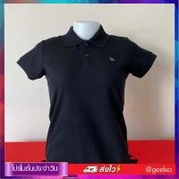 ราคา เสื้อโปโลตรากวาง Geeko สีดำล้วน เนื้อผ้าทีซีนุ่ม สวมใส่สบาย แบบหญิงทรงเข้ารูป แบบชายทรงตรงมีกระเป๋าที่หน้าอก (7462028247)