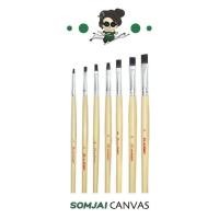 ราคา สง่า มะยุระ พู่กันชนิดหัวแบน พู่กันขนสังเคราะห์ พู่กันแบนขนสังเคราะห์ พู่กันเบอร์ 1 12 (15919795500)